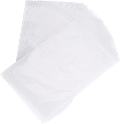 6x8.6" Clear Packing List Envelope, 200 Pack Plastic Waterproof Self-Adhesive Side Loading Mailing Invoice Label