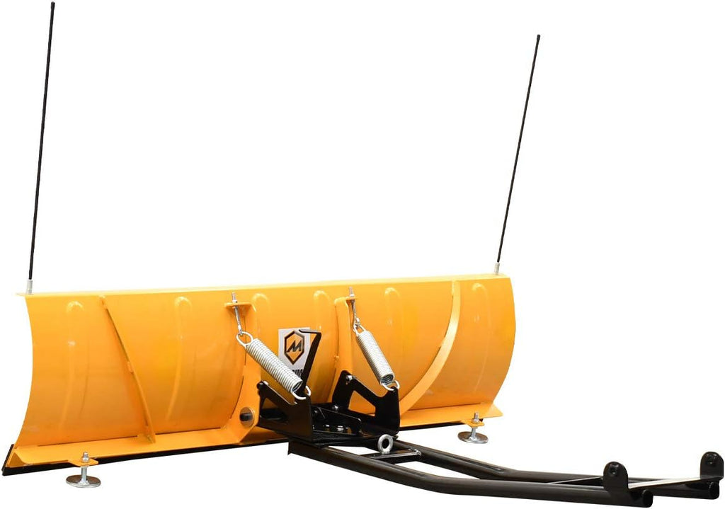Massimo 60-Inch Universal ATV/UTV Snow Plow Kit – Steel Blade with Push Frame and Mount Plate, 5-Position Angle