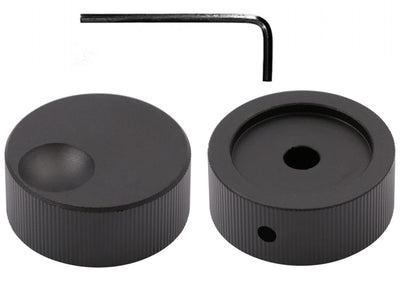 Szliyands 2pcs 32 x 13 mm Aluminum Alloy Potentiometer Control Knob Volume Audio Electric Guitar Bass Screw Type,for 6mm Diameter Shaft (Black)