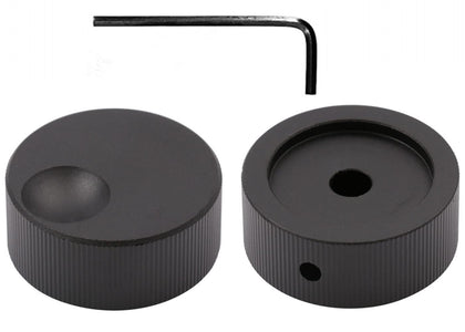 Szliyands 2pcs 32 x 13 mm Aluminum Alloy Potentiometer Control Knob Volume Audio Electric Guitar Bass Screw Type,for 6mm Diameter Shaft (Black)