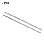 uxcell 2 Pcs Linear Motion Rod Shaft Guide 8mm x 380mm (0.315" x 14.96") Case Hardened Steel Chrome Plated, Metric Linear Rail Rod for 3D Printer, CNC Machine