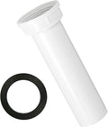 PP15-6W Sink Drain Tailpiece 1-1/2" Dia X 6" L, Kitchen Sink Drain Pipe, | Threaded Plastic Sink Plumbing Drain Pipe