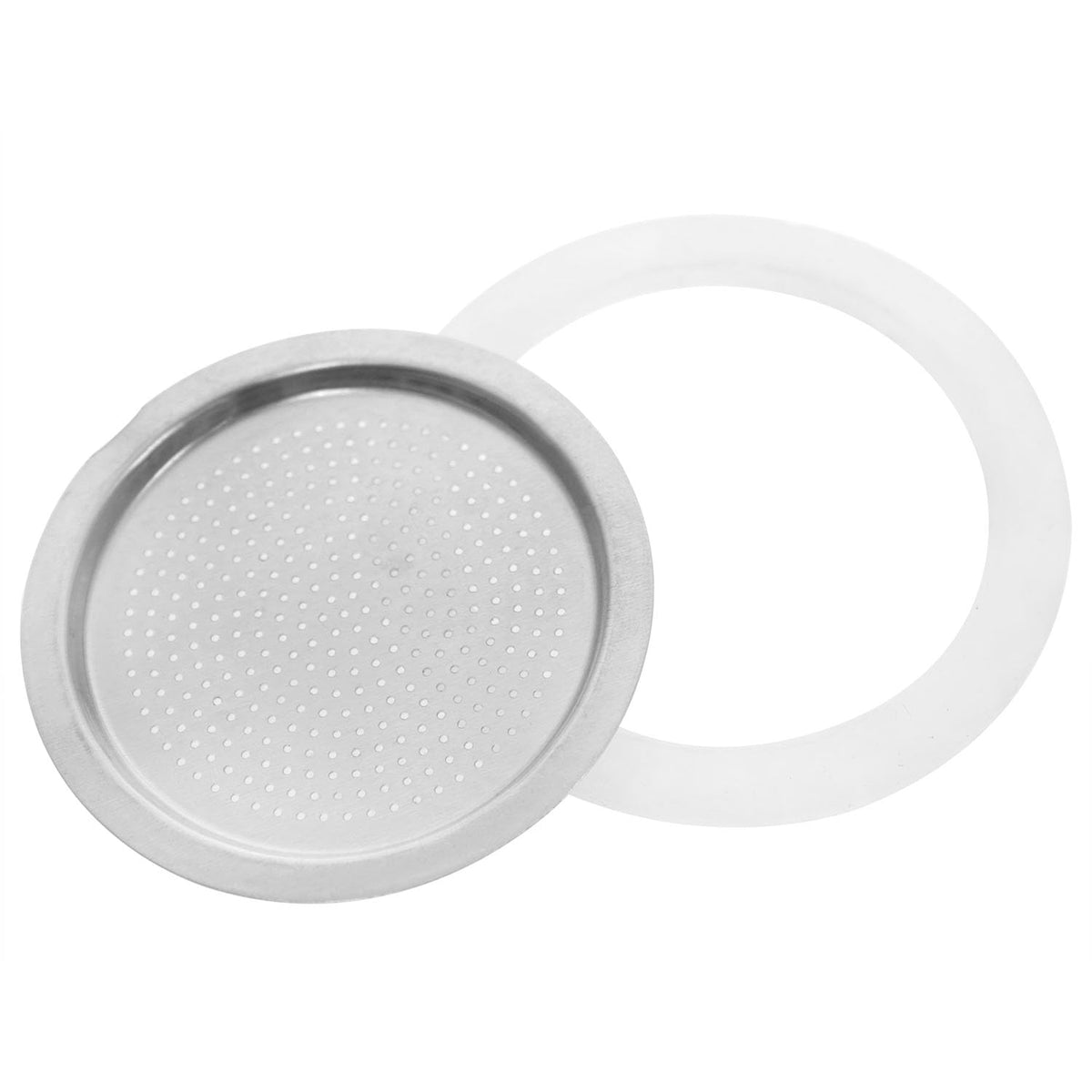 FINBe 6 cup Moka Pot Filter and Silicone Gasket Seal for Mocha Pots,4 Pack