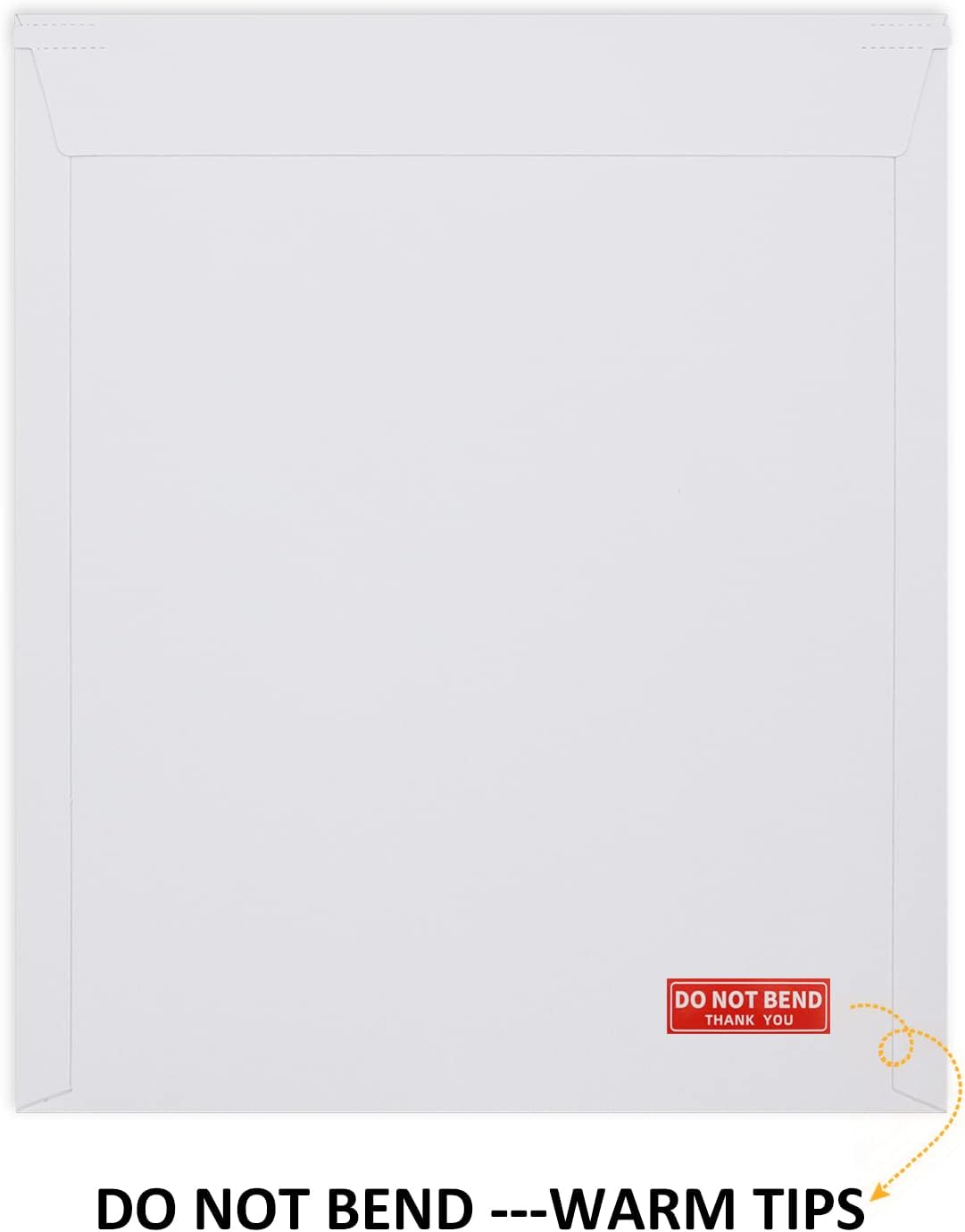 25 Pack 12.75x15 inch Rigid Mailer Self Seal Photo Document Mailers Stay Flat White Cardboard Envelopes White