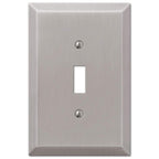 Colester Direct Brushed Satin Nickel Wall Switch Plate Outlet Cover Toggle Rocker GFI (Toggle-Single)