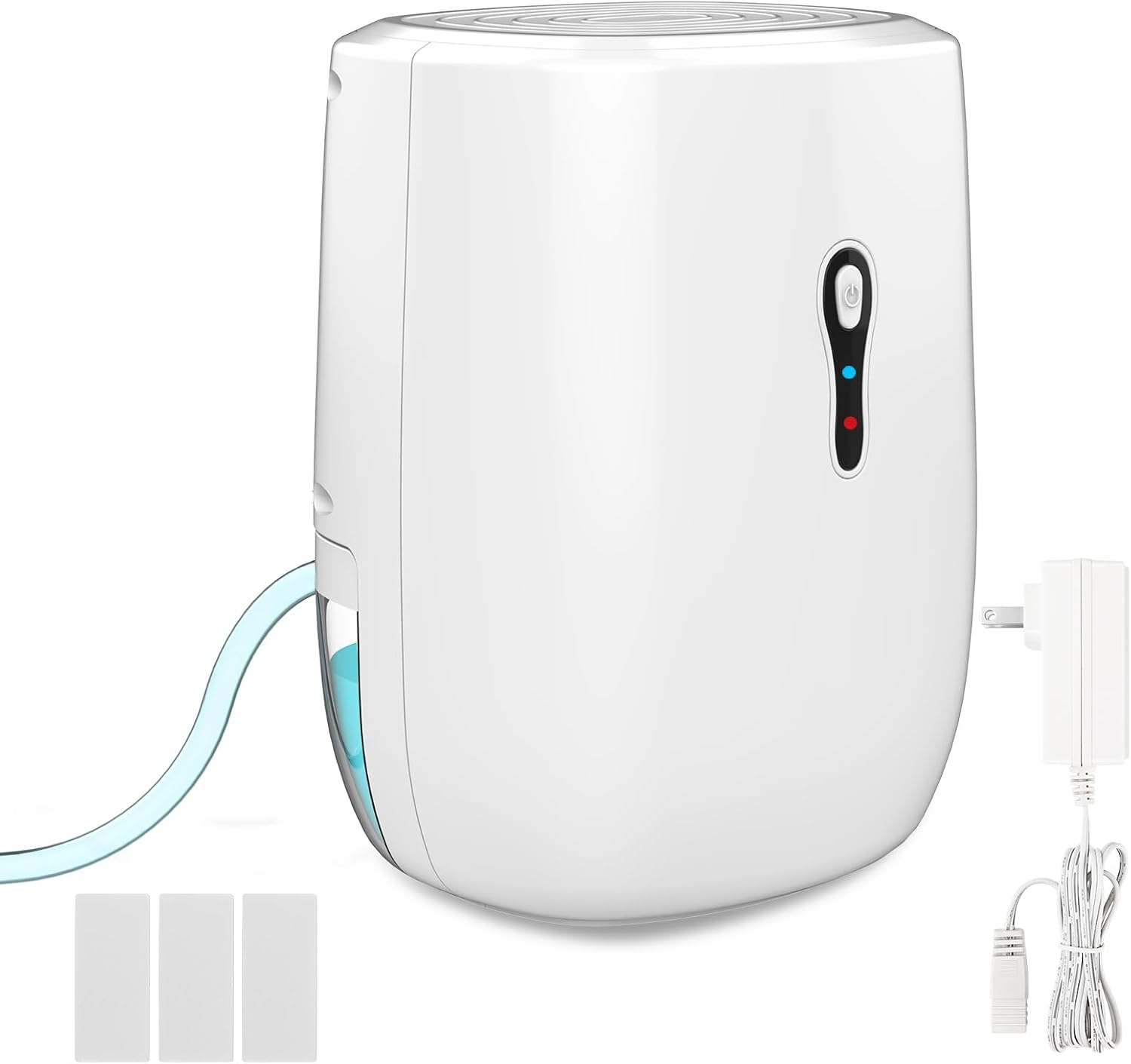 Dehumidifier with Drain Hose. Litever Small Portable Dehumidifier. Auto-OFF. Drain Hose for Continuous Drainage.