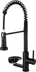 Pull Down Kitchen Faucet with Cup Washer Black