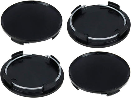 Center Caps,63mm Wheel Rim Hub Center Covers Replacement | 60mm Lug to Lug,Black,Pack of 4