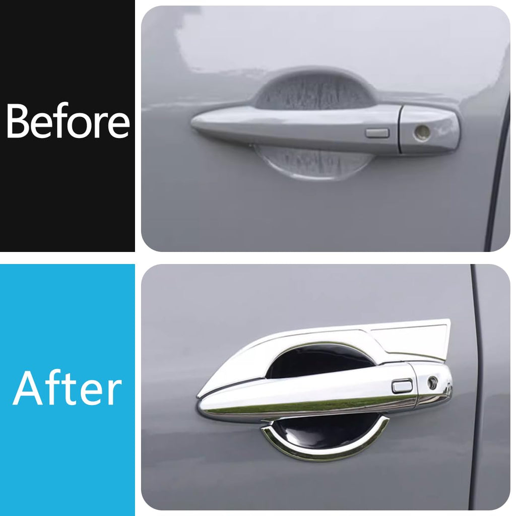 KELEIMAI Door Handle Bowl Covers for 2021-26 Nissan Rogue, Chrome, 4PCS