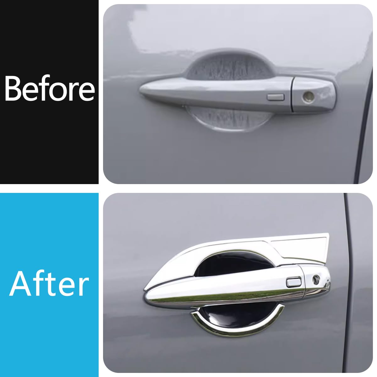KELEIMAI Door Handle Bowl Covers for 2021-26 Nissan Rogue, Chrome, 4PCS