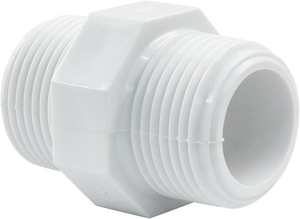 3/4 Inch PVC Nipple Coupling Adapter, 10Pcs