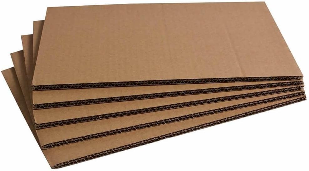 Double Wall Heavy Duty Corrugated Sheets Kraft, 18x20 Inch, 75 Pcs