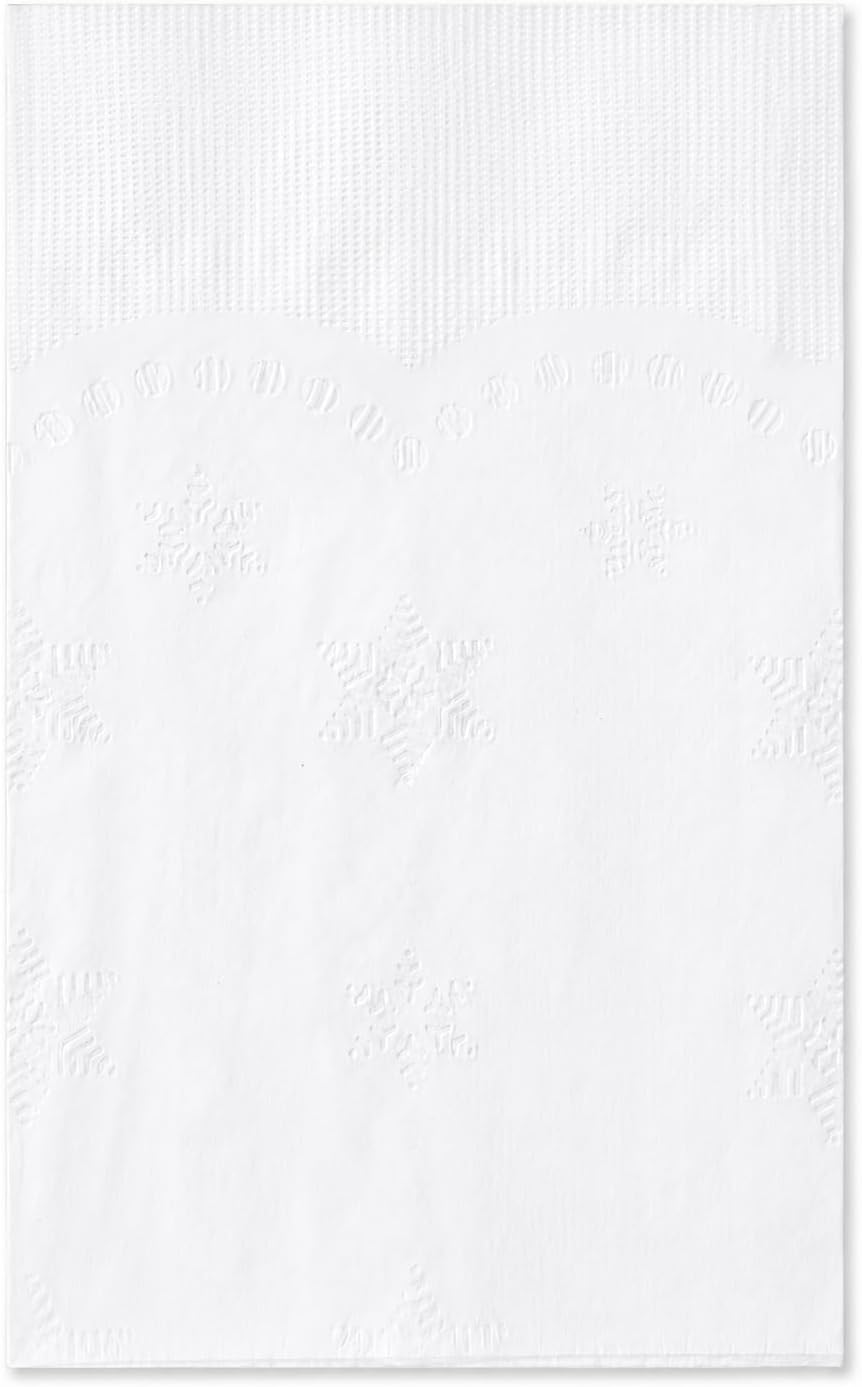 White Dinner Napkins, 15"x17", 150 Count, 2-Ply Disposable Paper Napkins