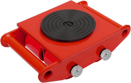 Machinery Mover 6T 13200LB Capacity Machinery Skate, Red | 4 Wheels Dolly Skate Roller, 360 Degree Rotation Cap
