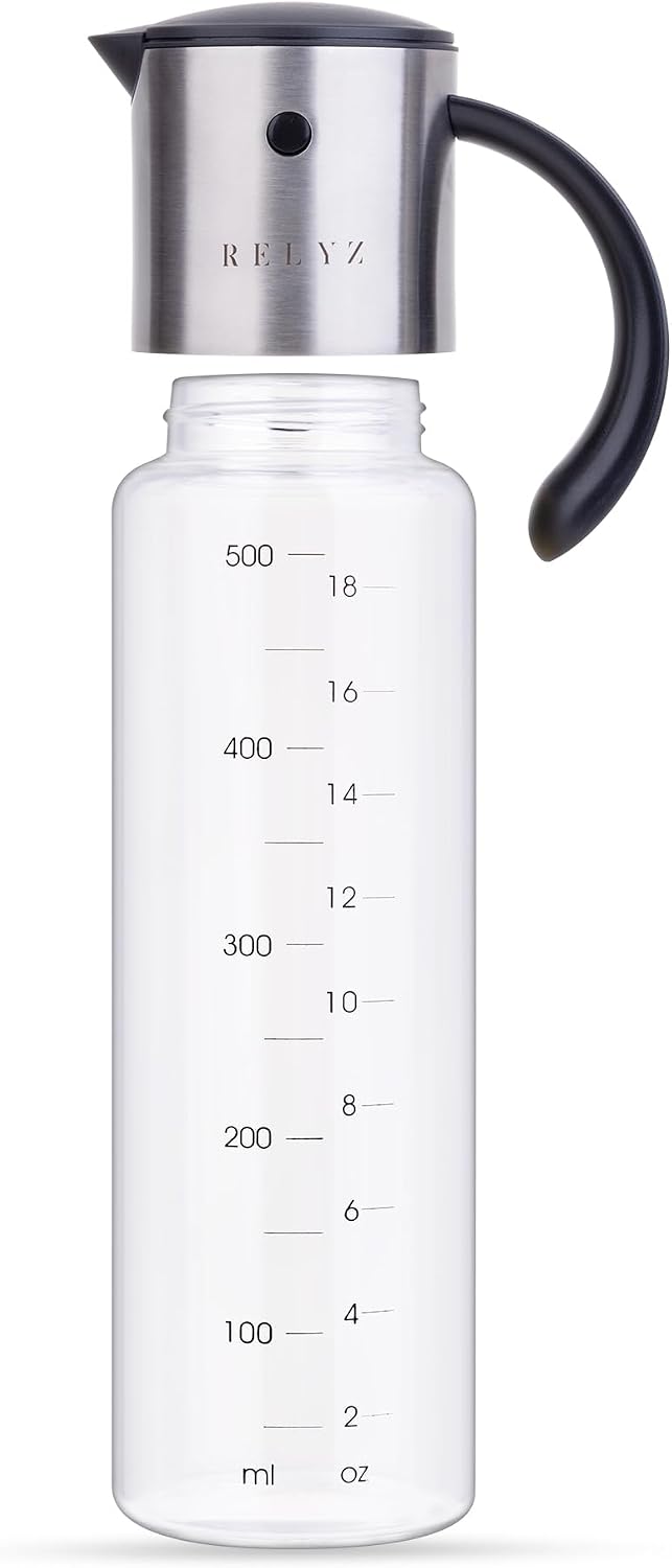 Large Glass Olive Oil Dispenser, Salad Dressing Container, Soy Sauce Bottle