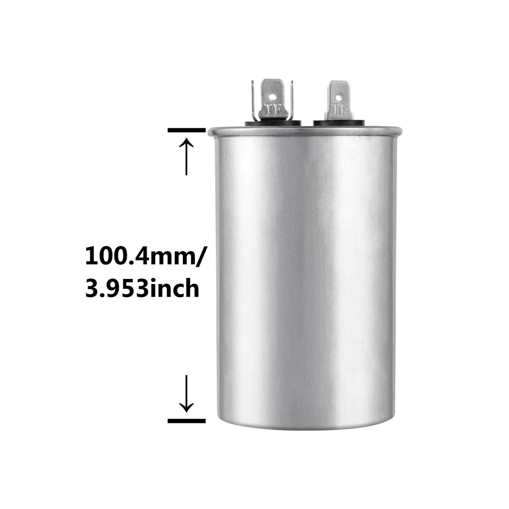 BOJACK 50 uF ±5% 50 MFD 370/450 V CBB65 Round Run Start Capacitor for AC Motor Run or Fan Start and Cool or Heat Pump Air Conditione