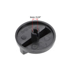 uxcell Timer Knobs Range Replacement Knobs 6mm Shaft Dia Time Control Knob 47mm Max Dia for Electronic Microwave Oven Cooker, Round Shaft
