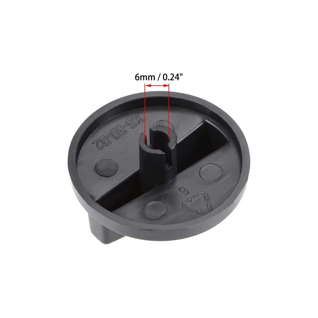 uxcell Timer Knobs Range Replacement Knobs 6mm Shaft Dia Time Control Knob 47mm Max Dia for Electronic Microwave Oven Cooker, Round Shaft