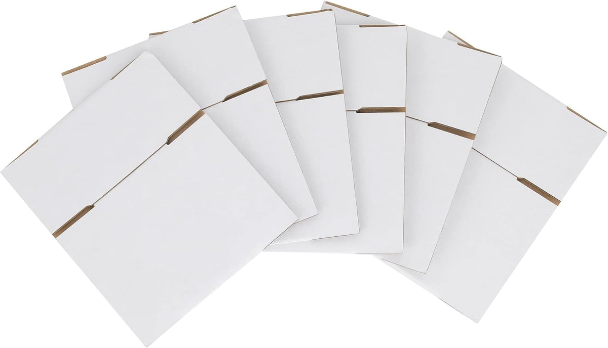 6x4x4 inches Shipping Boxes 50 Pack, Kraft Corrugated Small Cardboard Boxes for Mailing Packing, White
