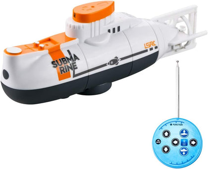 Mini RC Submarine, LSRC-SMI Remote Control Boat Waterproof Diving Toy (White)