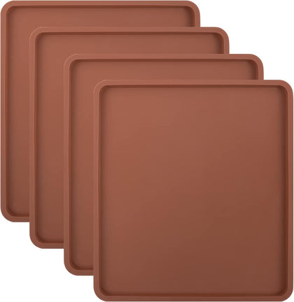 4PCS Silicone Food Dehydrator Sheets with Edge, Non-stick Tray Liner | Compatible with Cosori 12" x 11" Trays , High