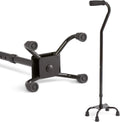 Aluminum Quad Cane with Small Base, 300 lb Capacity