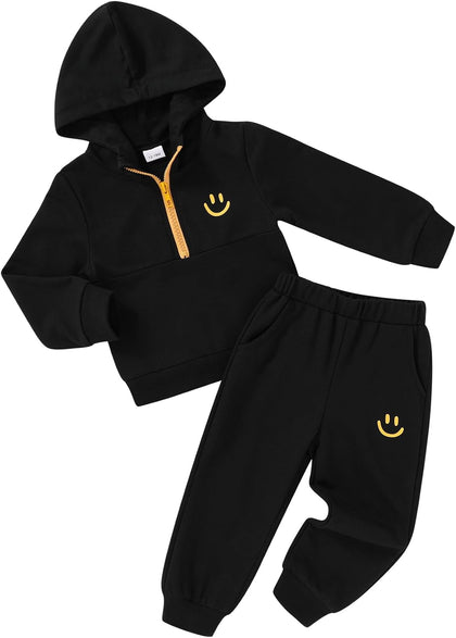 Toddler Boys Girls Long Sleeve Hoodie Sweatpants Outfit Set