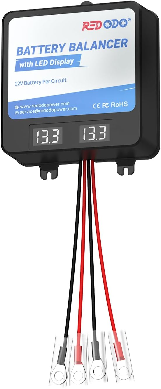 Battery Balancer 24V(2 * 12V), Equalizer for LiFePO4, Lead Acid, Gel | Equalize 12V Battery Banks, Extend Lithium