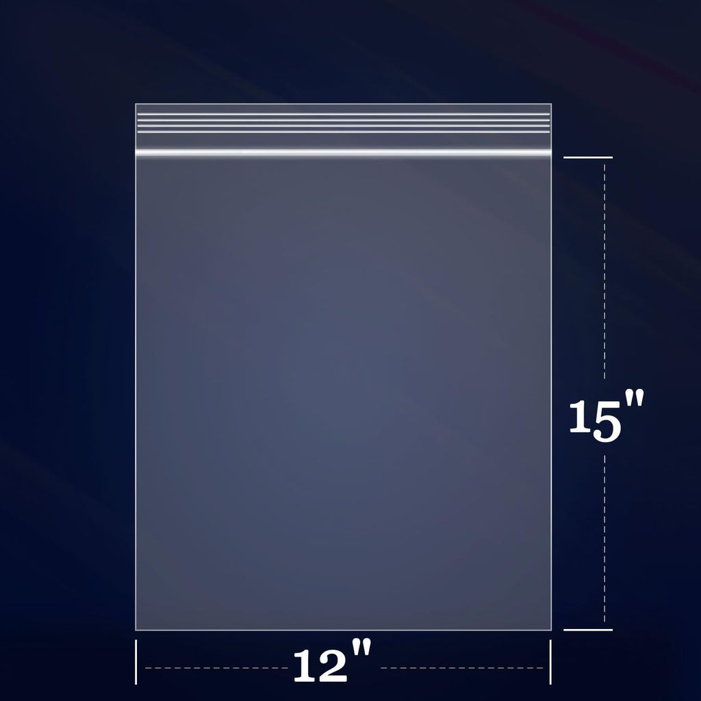 1000 Count - 12" x 15" Large Clear Reclosable Zip Bags