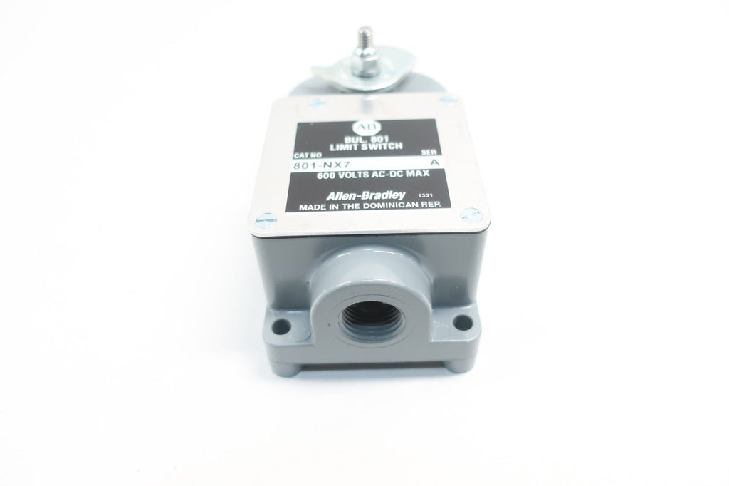 ALLEN BRADLEY 801-NX7 LIMIT SWITCH 600V-AC SER A D610486
