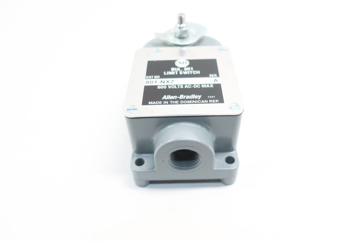ALLEN BRADLEY 801-NX7 LIMIT SWITCH 600V-AC SER A D610486
