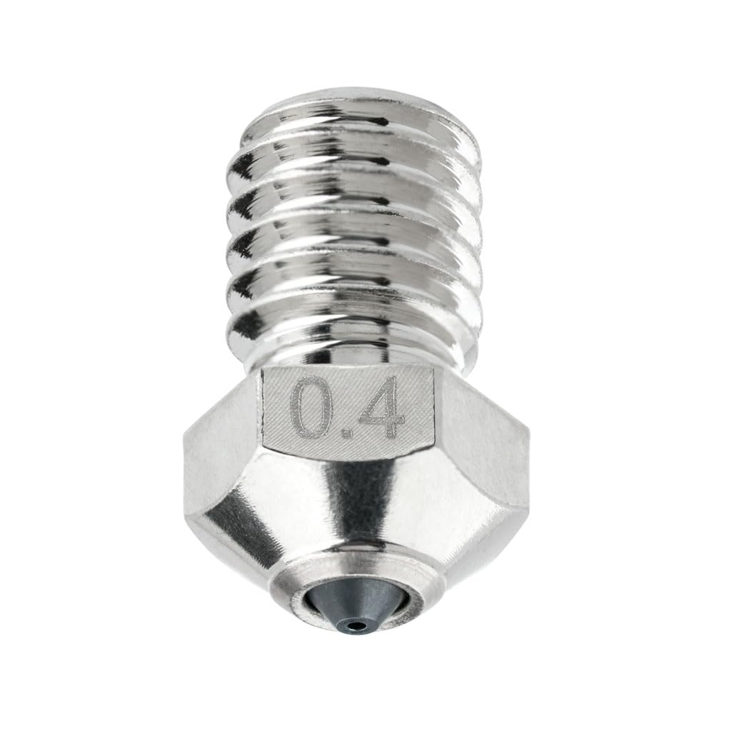 Tungsten Carbide Nozzle 0.4mm for E3D V6 Hotend, Prusa i3 MK3S / MINI, Anycubic i3 Mega/Kobra/Kobra Neo, High Thermal