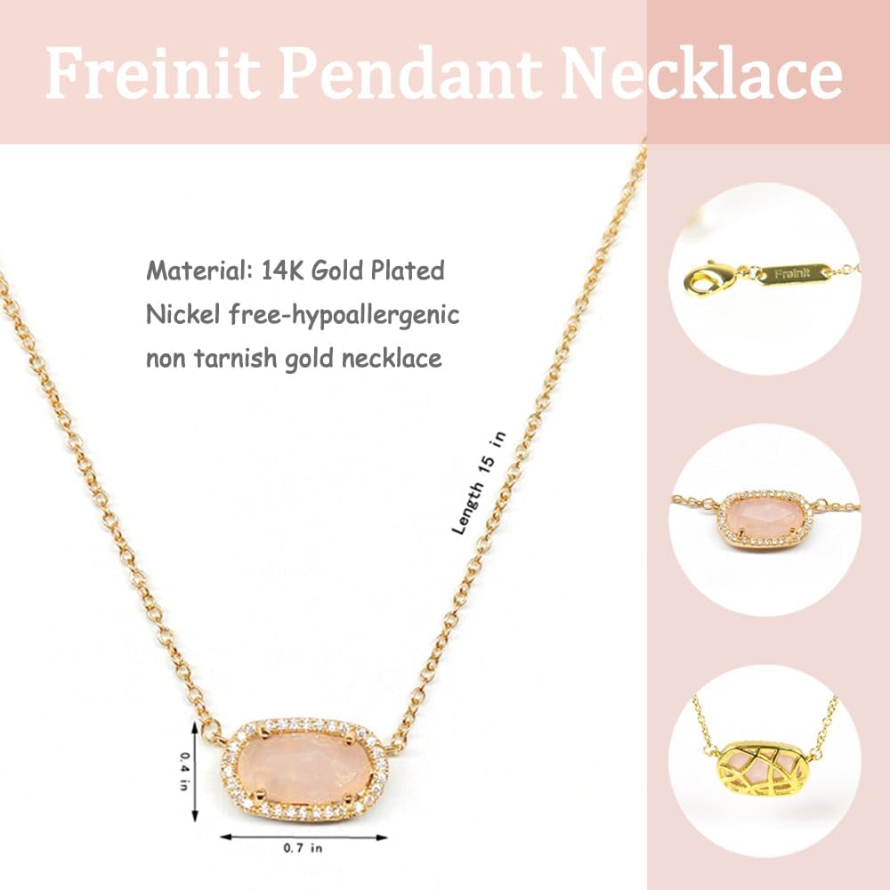 Gold Necklace for Women, 14K Dainty Pendant Choker, Adjustable Chain, Minimalist Gift for Birthday Valentine's Day