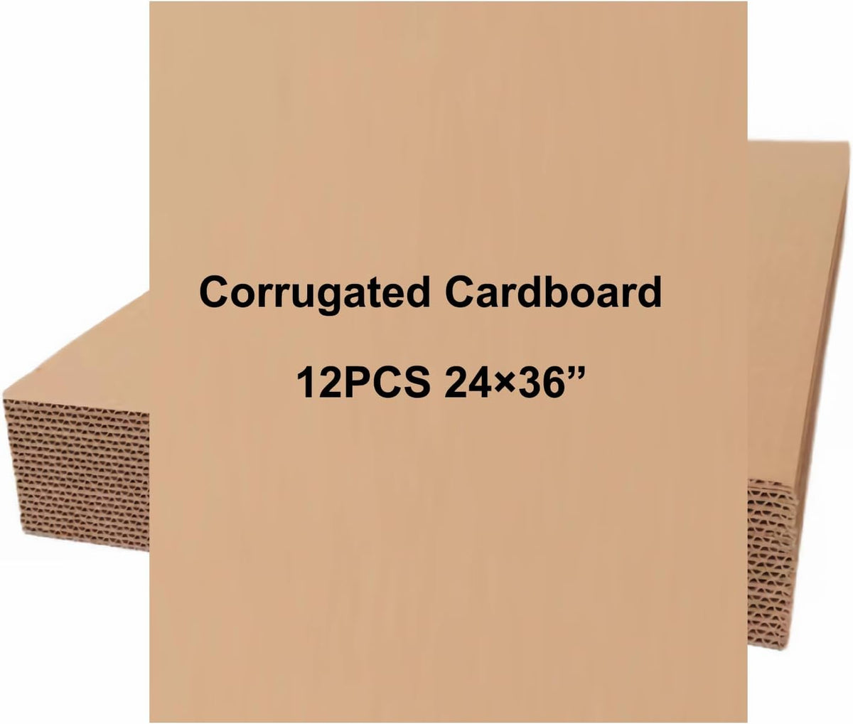 Corrugated Cardboard Sheets,24 x 36 x 1/8 inch, Flat Cardbords,12 Pack