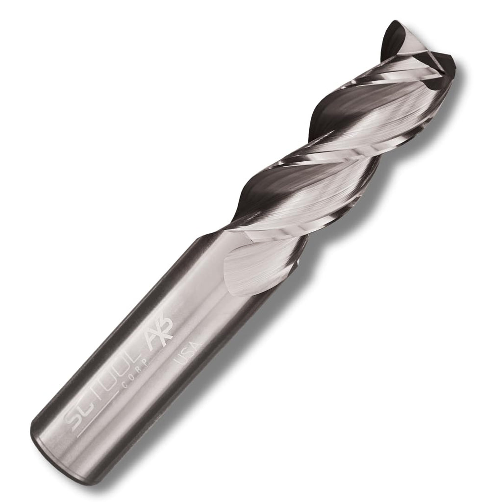 AX3 3-Flute 5/8" Carbide End Mill .030 CR 1-1/4" LOC | Uncoated SCT10219