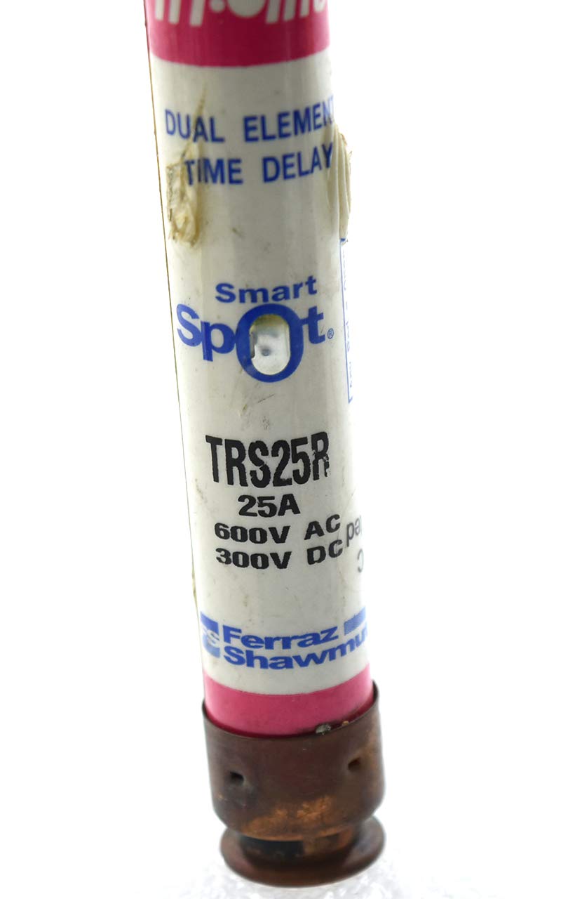 Ferraz Shawmut TRS25R TriOnic Smart Spot Dual Element Time Delay 1/pkg 25A 600V Class RK5 Fuse