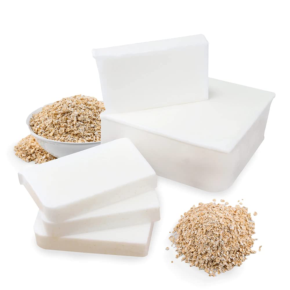 Oatmeal - Moisturizing Melt and Pour Glycerin Soap Base for Crafting and Soap Making, Easy to Cut - 2 Pound