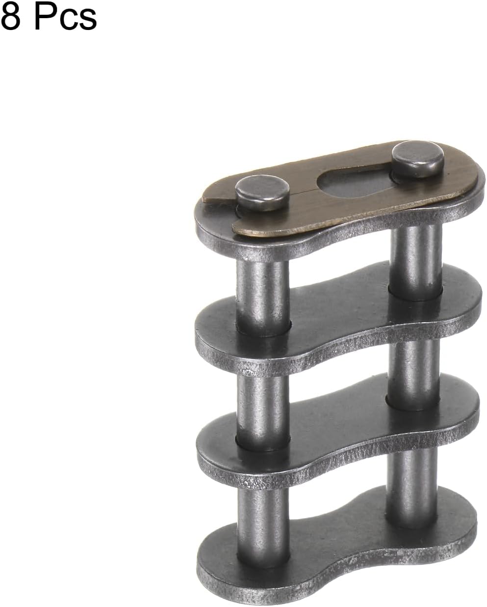 Uxcell 8Pcs #60-2/12A-2 Double Roller Chain Connecting Links 19.05mm Pitch Carbon Steel Master Connector Link
