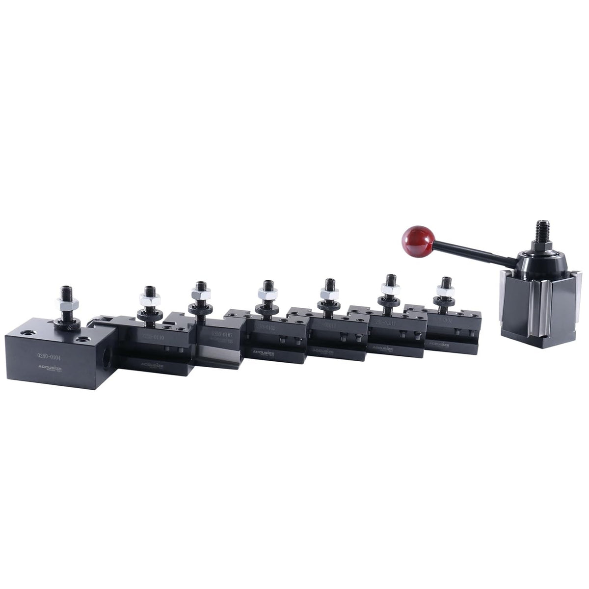 Accusize Quick Change Tool Post Set, AXA, for Lathe Swing 6" - 12"