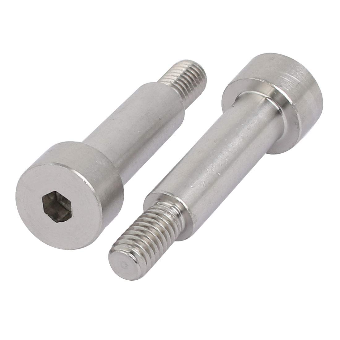 uxcell 304 Stainless Steel Hex Socket Shoulder Bolt 8mm Shoulder Dia 25mm Shoulder Length M6 Thread 5pcs