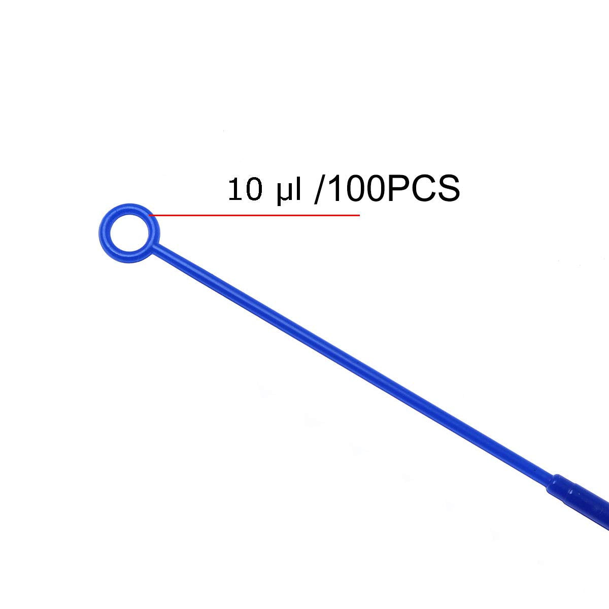 100pcs 10ul Sampling Rod Disposable Inoculating Loop Individually Aseptic Package