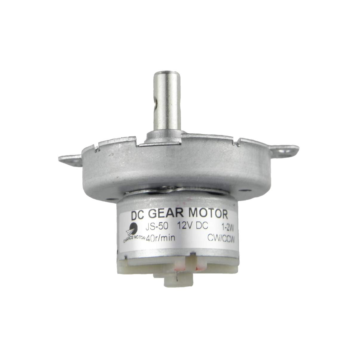 CHANCS Slow Speed Motor JS-50 12V DC 40RPM CW/CCW Brushed DC Motor Gear Electric Motor for Fan Motor
