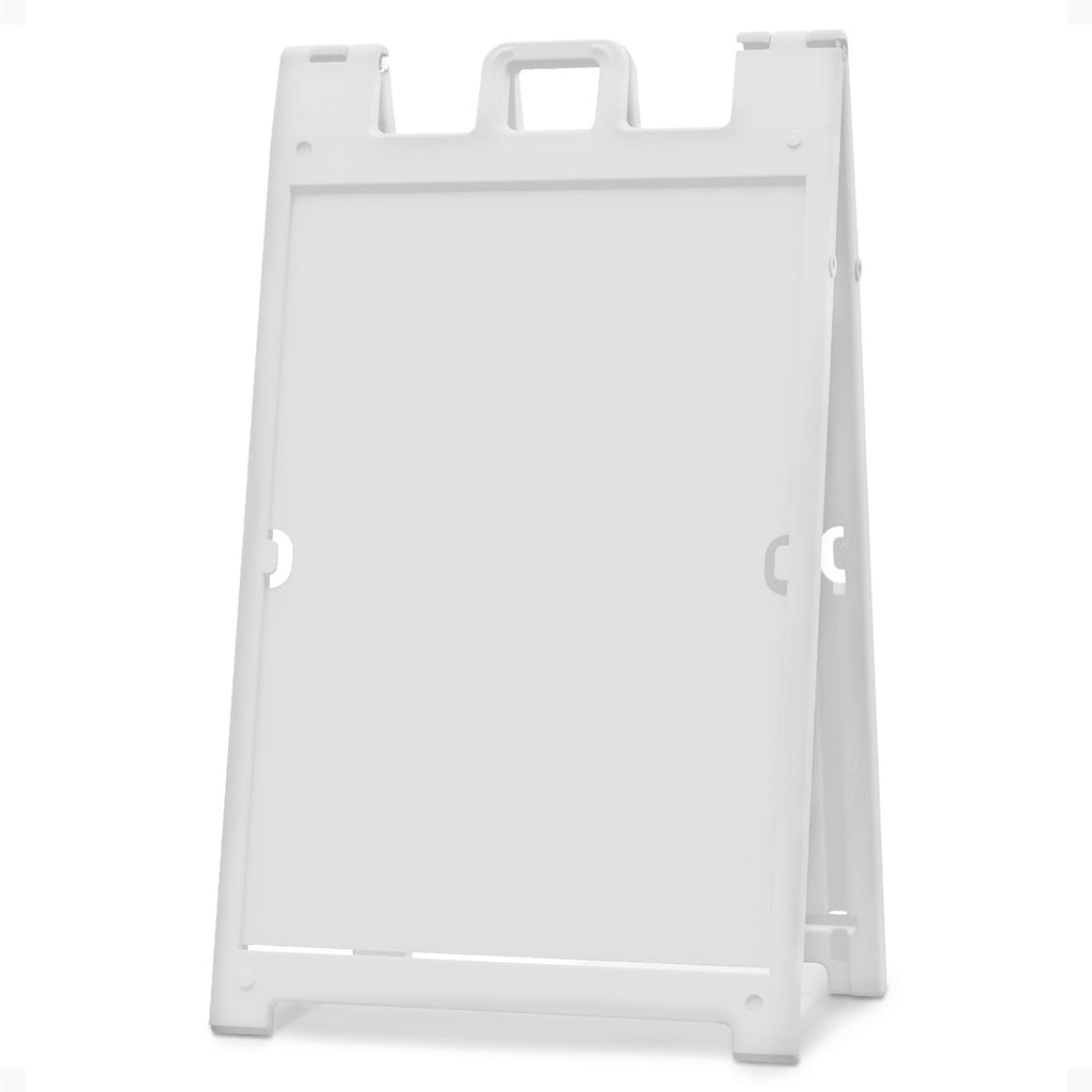 Signicade Deluxe A Frame Sidewalk Curb Sign in White