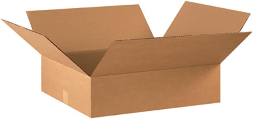 Shipping Boxes Flat 22"L x 18"W x 6"H 20-Pack - Corrugated Cardboard Box for Moving, Mailing, Packing, Packaging and