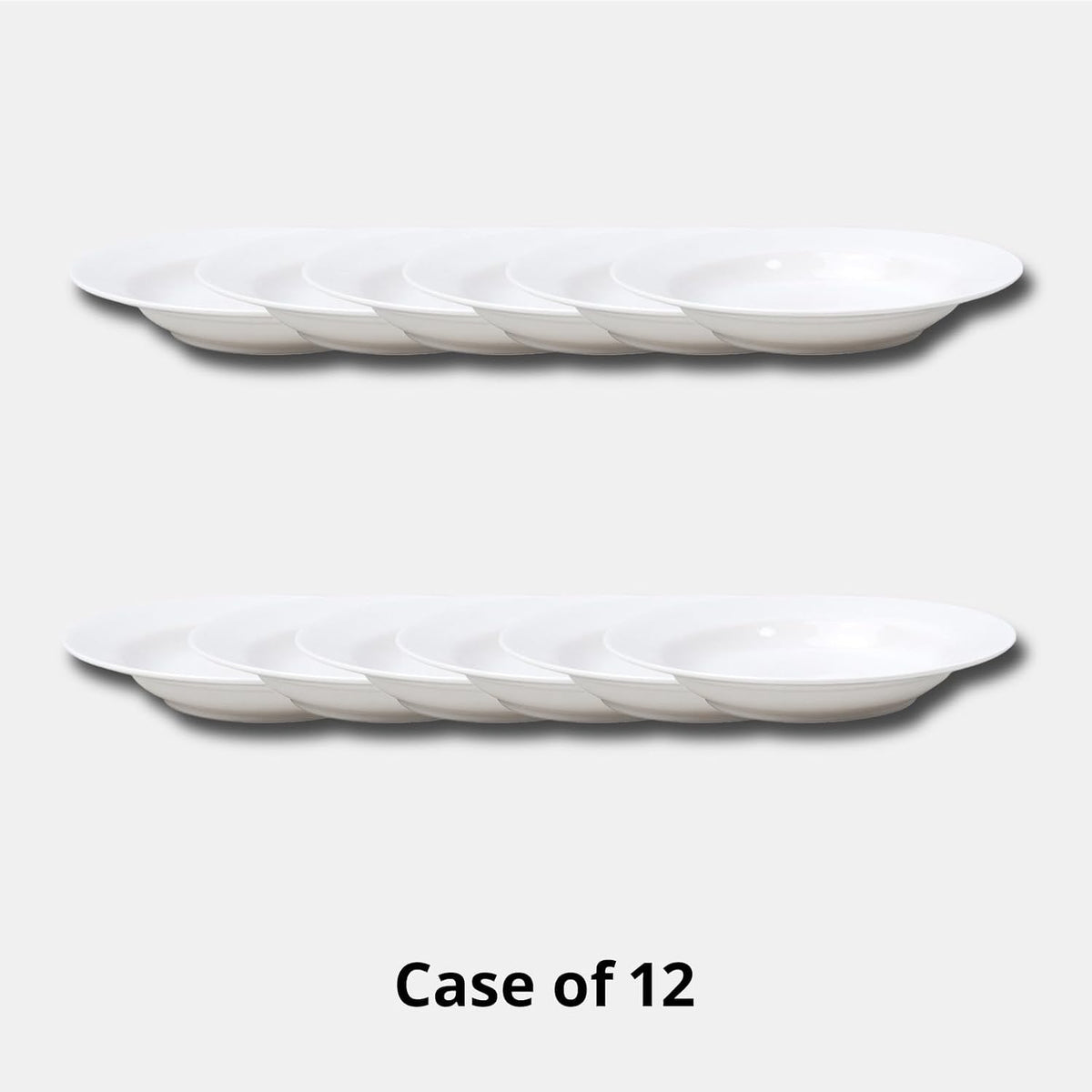 Wide Rim Bone China Commercial Grade Restaurant Elegance White Soup Plate 8.5"/Pasta Bowl 10oz, Case of 12