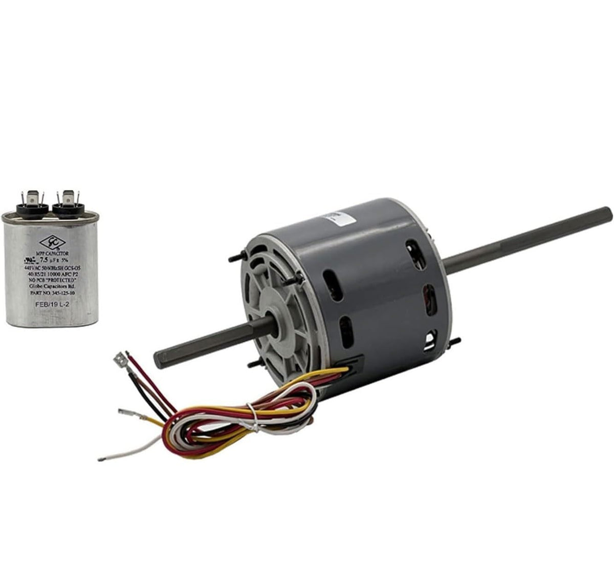 [D1092 OEM Mania] D1092 Produced by FASCO Motor (1468-3069, 7184-0156, 7184-0432) Replacement for Coleman Mach AC Motor with a Capacitor - 1/3 HP, 115 Volts, 1675 RPM, 2 Speed, 3.4 Amps, Double Shaft