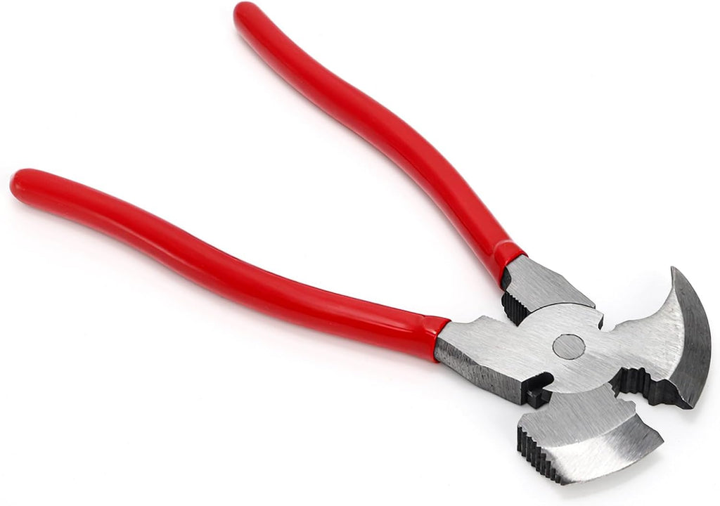 10.6 Inch Fencing Plier, Heavy Duty Fence Plier Tool, Barbed Wire Fence Cutter, Nail Puller
