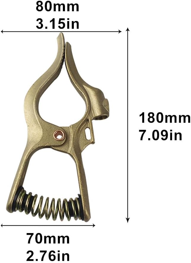 300-Amp T-Style Welding Ground Clamp Brass, 2-Pack