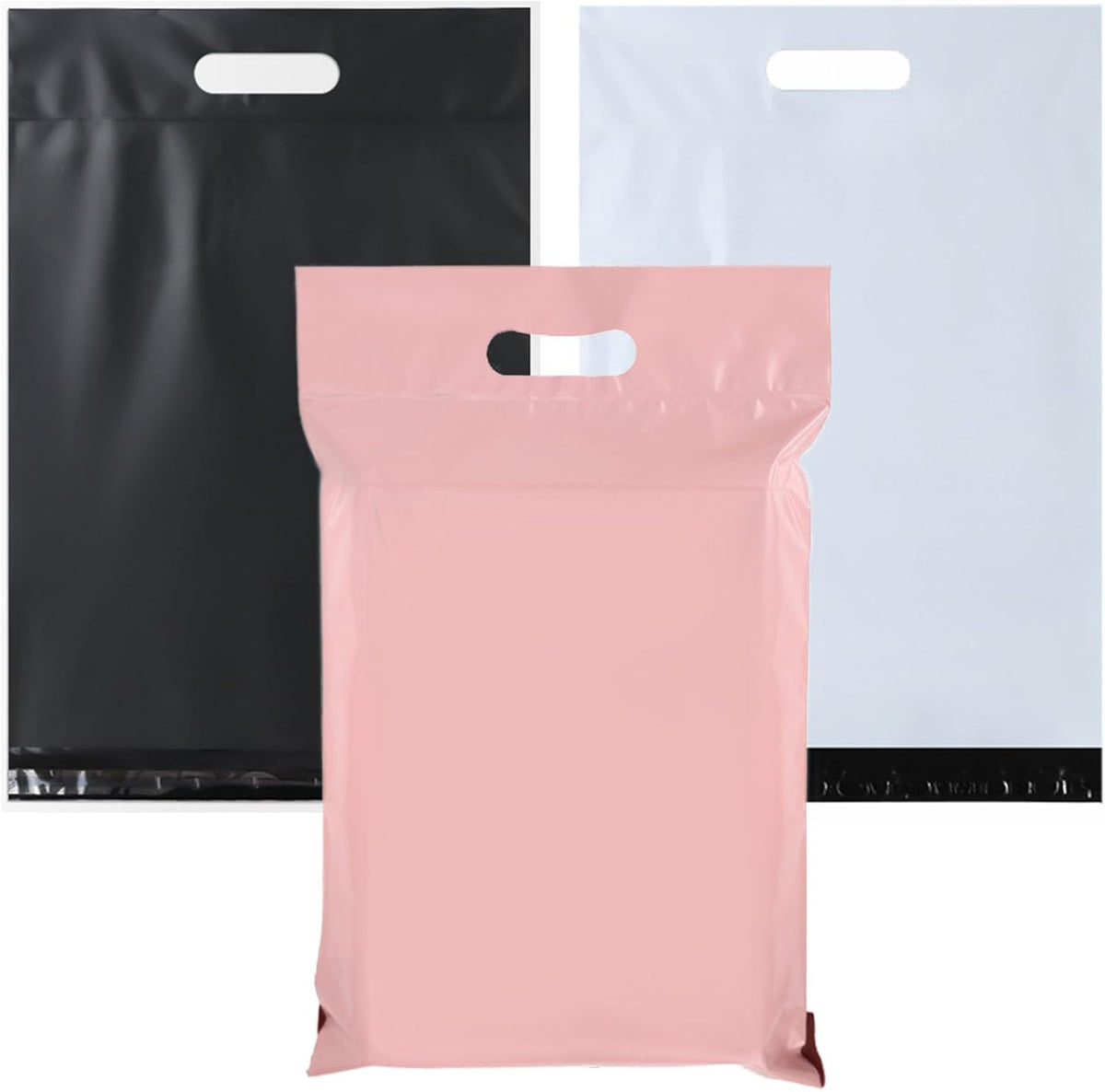 Poly Mailers with Handle 10x13 120 Pcs, Self-Seal Shipping Bags, Easy to Carry Packaging Bags for Small Business