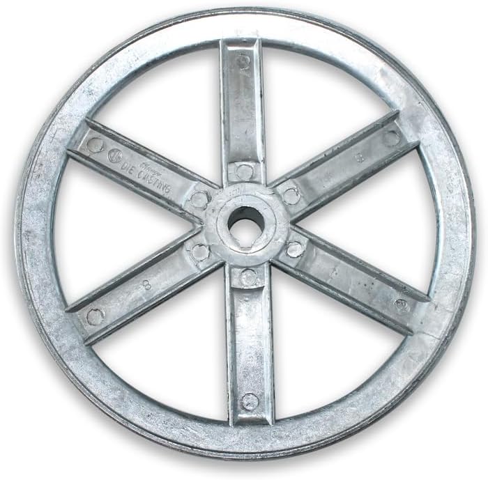Chicago Die Cast 8 in. Dia. Zinc Single V Grooved Pulley 3/4" Bore